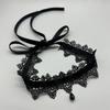 Elegante Schwarze Spitze Schleife Choker Halskette Gotischer Kragen Halskette Vintage Choker Kurze Kette Halskette Schmuck