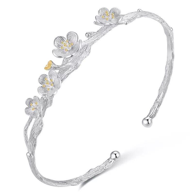Plum Blossom Sakura Bracelet: Sweet, Creative Jewelry Gift for Women