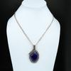 Lapislazuli Kupferanhänger Kupferdraht umwickelter Anhänger Kupfer Lapislazuli Schmuck Handgefertigter Anhänger Geschenk für Sie Natürlicher Edelstein Schmuck