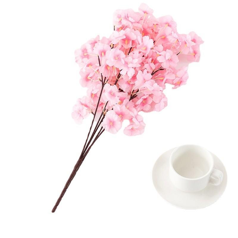 Artificial Fiveprong Cherry Blossom Branch Wedding Pathway Decor For Outdoor Photography
