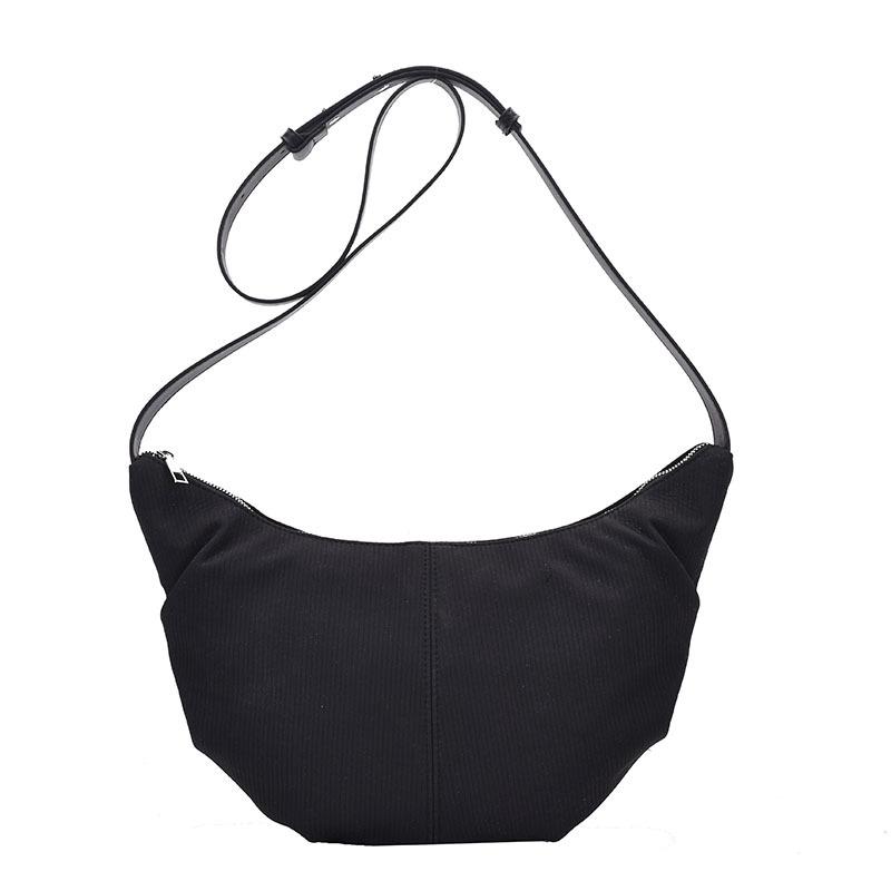 Nylon Cloth Fashion Solid Color Casual Bag Dumpling Bag 2025 New Versatile Shoulder Messenger Bag Women's Bag