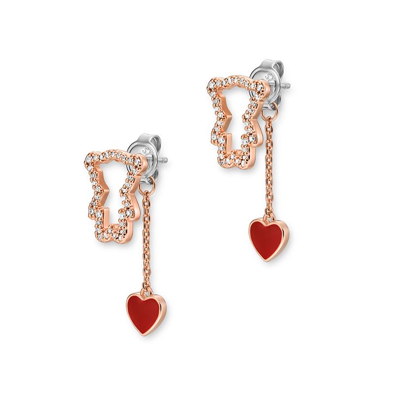 

Emporio Armani Heart Bear Shining Love Earrings Women earrings Rose-Gold EGS3163221 Basic Packaging-Box
