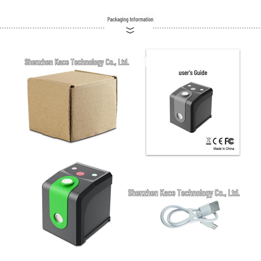 Rechargeable Mini Laser Level with Red/Green Crosshair for Wall Decoration & Two-Line Marking