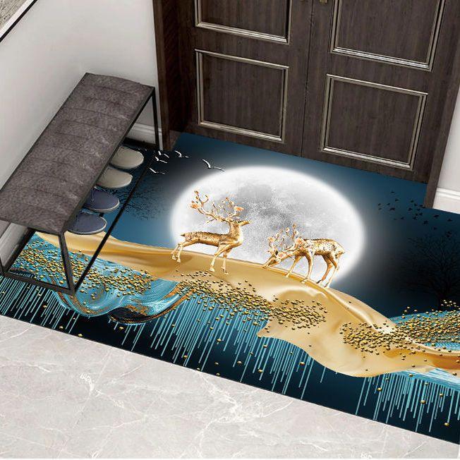 Entrance Mat Floor Mats Non-Slip Back Rubber Welcome Doormat Bathroom Kitchen Mat