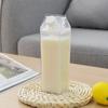 Clear with Brush Square Home Kitchen Supplies Straw Water Bottle Juice Box Milk Carton Drinkware
