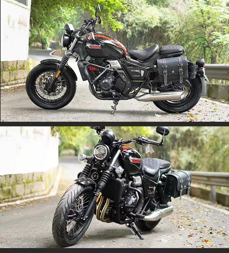 Yangtze 400/450/700 Bumper Guard Bar with Quick Release Backrest and Retro Saddlebag