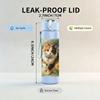 1PC Autumn Tabby Cat Floral Portrait 750ml Color Plastic Sports Water Bottle Leakproof Flip Straw Lid Suitable for Sports Office Home Use