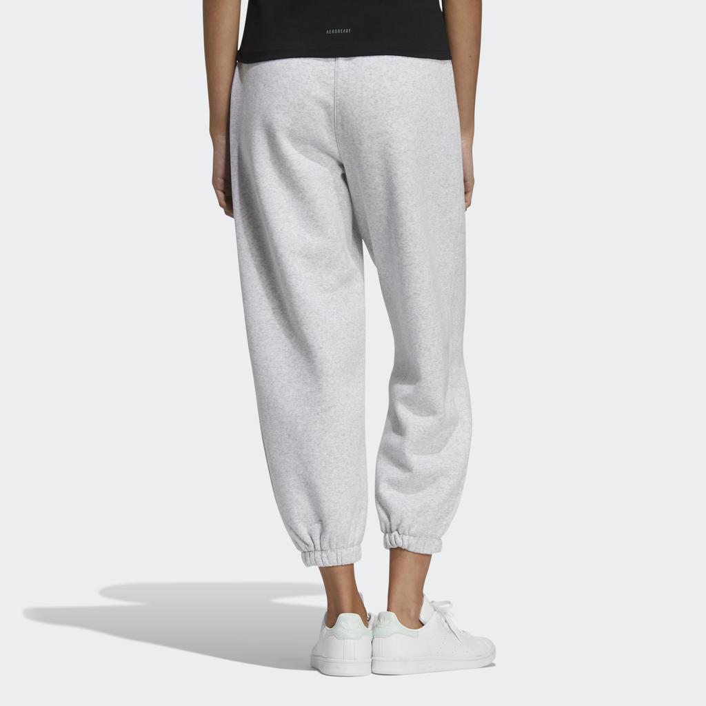 adidas Neo Athletic Drawstring Straight Leg Knit Pants Women Pants Light-Gray HG9025