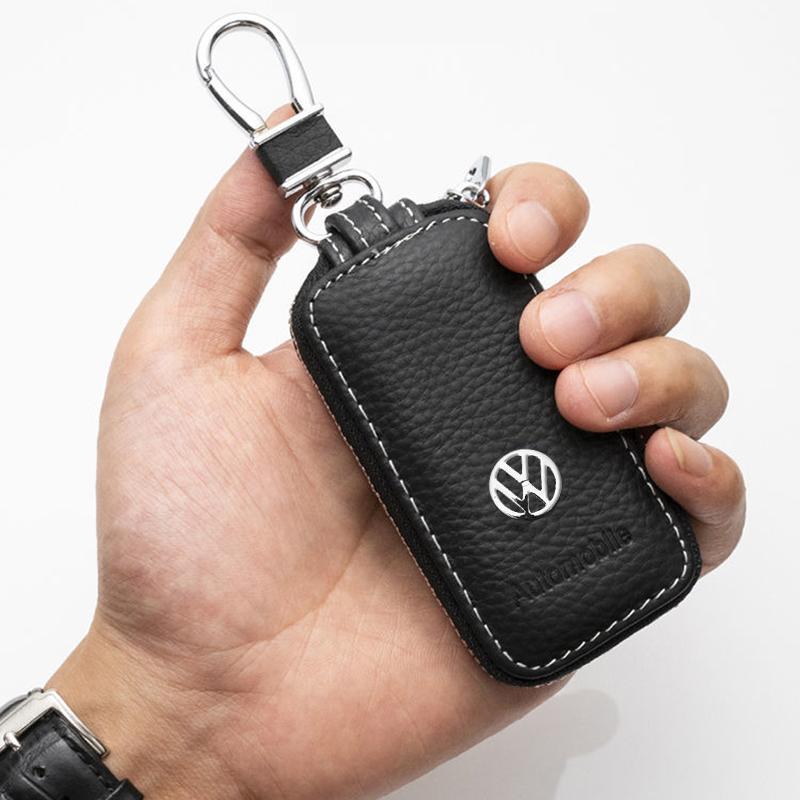 Llavero para Llave de Coche Llavero Billetera para Llaves Bolsita Organizador Soporte Tapones de Válvula para VW Volkswagen Golf Polo Passat B6 B7 Jetta QTRJ-N61
