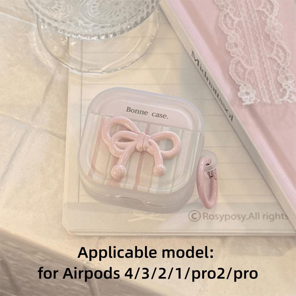 With Hook Headphone Box Cover Protective Shell for Airpods 4/3/2/1/pro2/pro Earphone Accessories