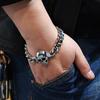 Herrenarmband aus Titanstahl mit Totenkopf im Vintage-Stil für modebewusste Männer