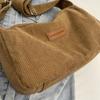 Borsa a tracolla da donna in velluto singolo velluto unica casual versatile studentessa universitaria nuova