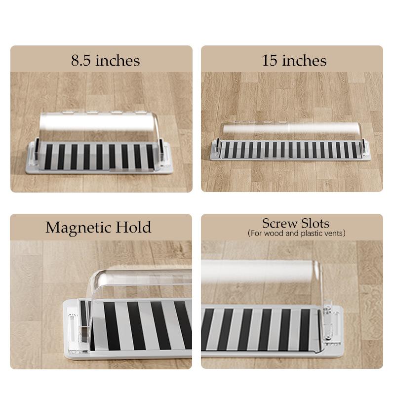 Magnetic Air Deflector Universal Fit Floor Register Vent Air Flow Controller Non Slip for Side Wall Ceiling All Season Home Use