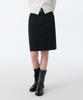 Musinsa Standard Woman Women'S Low Waist Knee Length Skirt [Black]