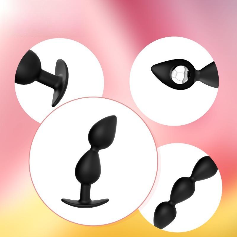 Built In Steel Beads Anal Plug Big Butt Plug Prostate Massage Vaginal Balls Anal Stimulation Pull Bead Dildo Deep Anal Sex Toys