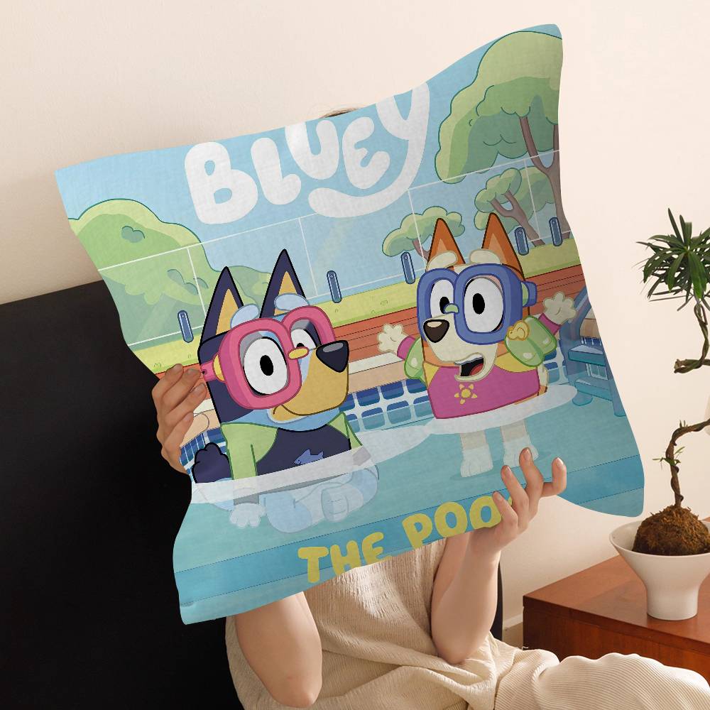 Süß-B-B-Blueys-S Cartoon Kissen Kissenbezug Kissenhülle Wohnzimmer Sofa Heimdekoration Personalisiert