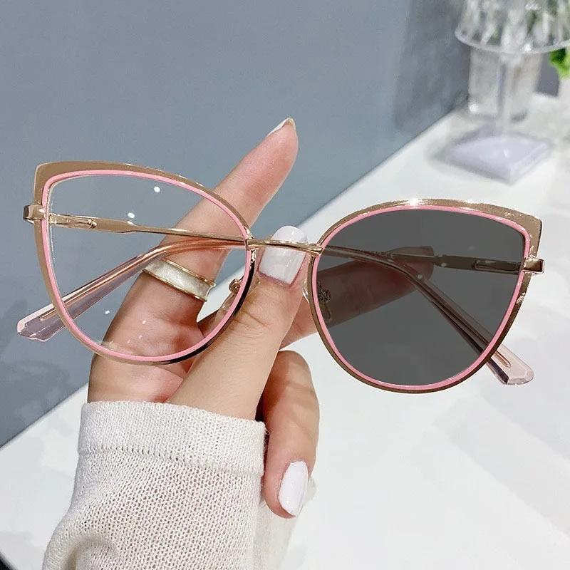 Latest Cat Eye Frame Blue Light Blocking Glasses For Ladies For Gents Stylish Alloy Optical Spectacles Eye Glasses Eyeglasses Computer Glasses