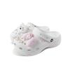 Crocs Classic Platform Clog EVA Question Cat Small Fresh Cute Cat Versatile Classic Cloud Doc Niche Hole Shoes Unisex White
