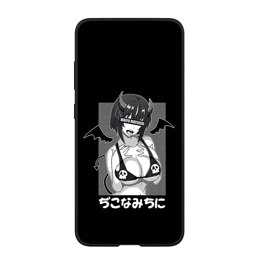 Phone Case for Samsung Galaxy S25 S24 S23 iPhone 16 15 Xiaomi Redmi Note 14 13 12 16E 11 Pro Max OPPO Moto Huawei Waifu Sugoi Ahegao Anime Girl Cover