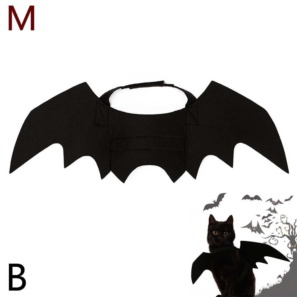 Halloween Cute Pet Clothes Black Bat Wings Harness Costume for Halloween Cosplay Cat Dog Halloween Party for Pet Supplies H U2T7