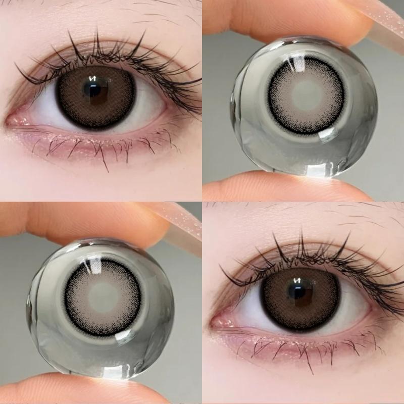 FUNSACHY 1 Pair Color Contact Lenses For Eyes Natural Gray Blue Beautiful Pupil Soft Natural Accessories Yearly Cosmetic Pupils