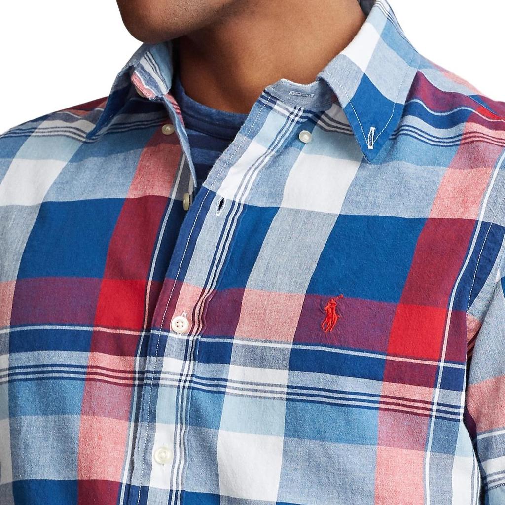 Polo Ralph Lauren SS25 Pony Logo Embroidered Plaid Short Sleeve Shirt Men Shirts MNPOWOV1N820075-999