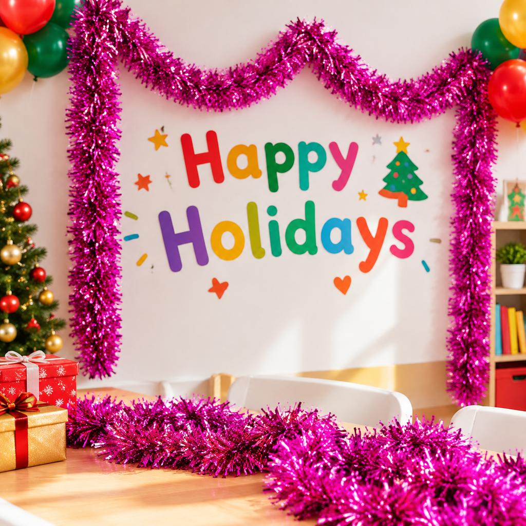 2m Thickened Plastic Tinsel Garland