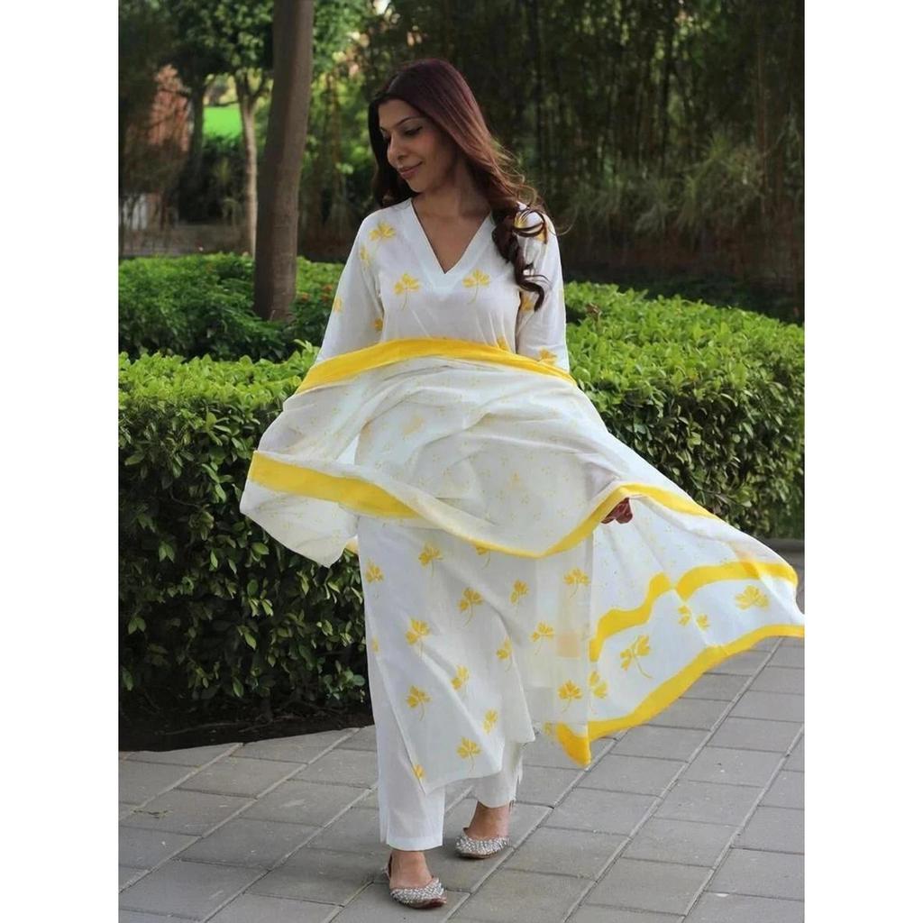 Viscose Rayon Designer Kurti Pant Dupatta Set Bollywood Ethnic Tunic Kurta Set
