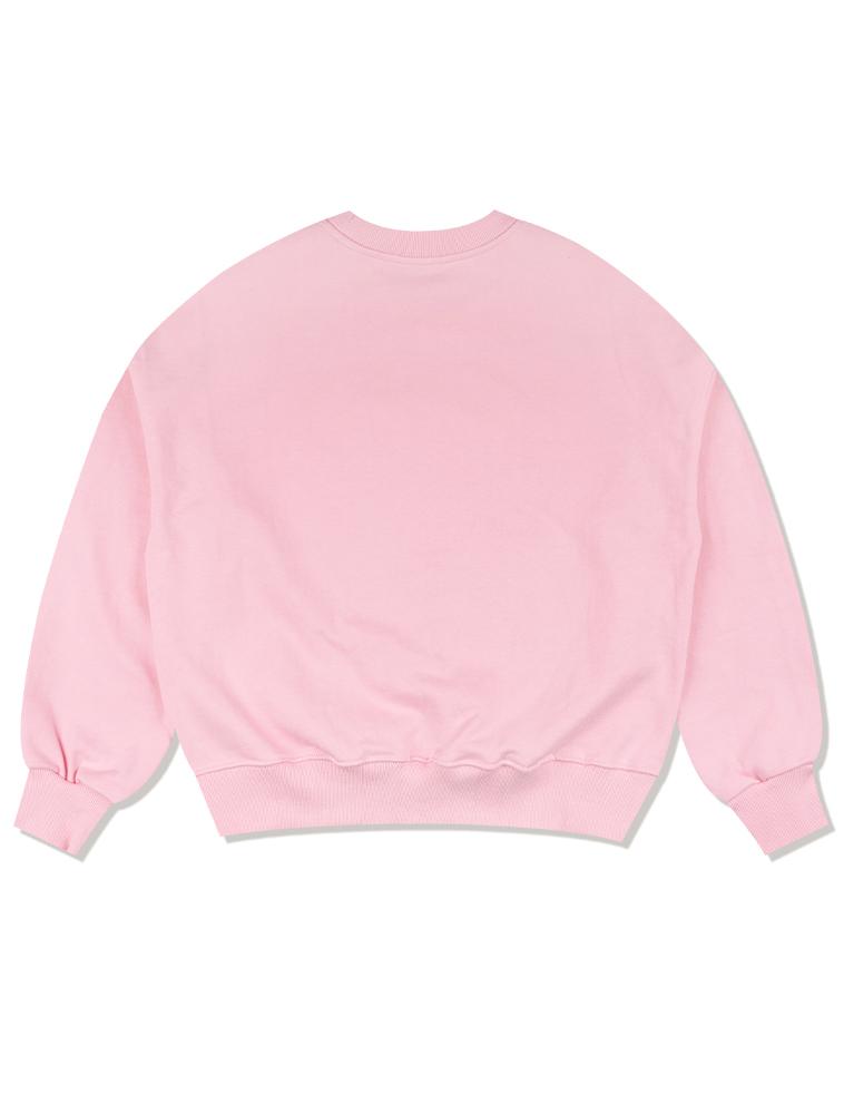 LA MAISON STUDIO Women'S Cute Bearfriends Embossed Logo Crop Sweatshirt Pink (Fce1Ts308W)