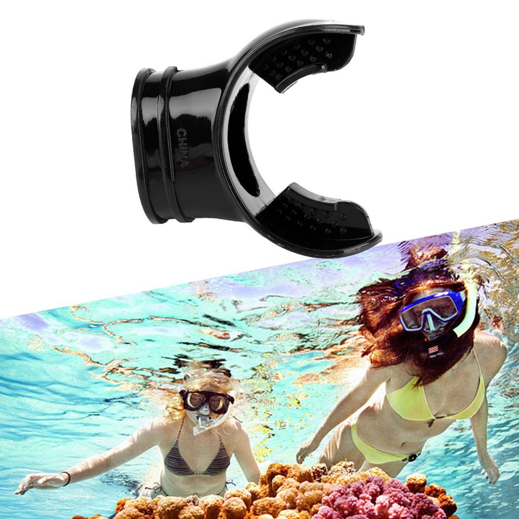 Disposable Transparent Silicon Professional   Diving Standard Bite Mouthpiece (Transparent)