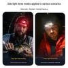 USB Rechargeable LED Headlamp with Sensor, Long Battery Life, High Brightness, Red Light Mode for Fishing, Cycling, and Outdoor Work