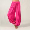 Nouveau Pantalon Lanternes Uni pour Femmes Été Ample Plissé Cordon de Serrage Décontracté Cheville Sport Pantalon Harlan