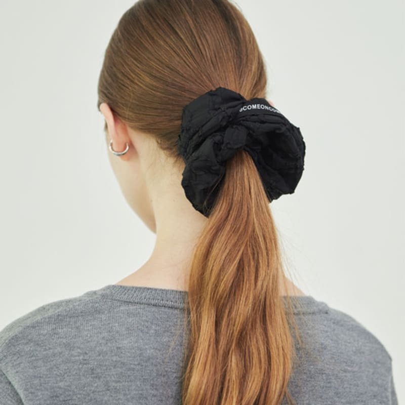 38comeoncommon Hair Scrunch Jacquard (Black)