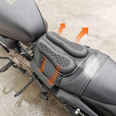 Coussin de siège arrière de moto en gel respirant, coussins d'absorption des chocs pour accessoires de moto