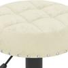 Bar Stool Set of 2 Cream Velvet
