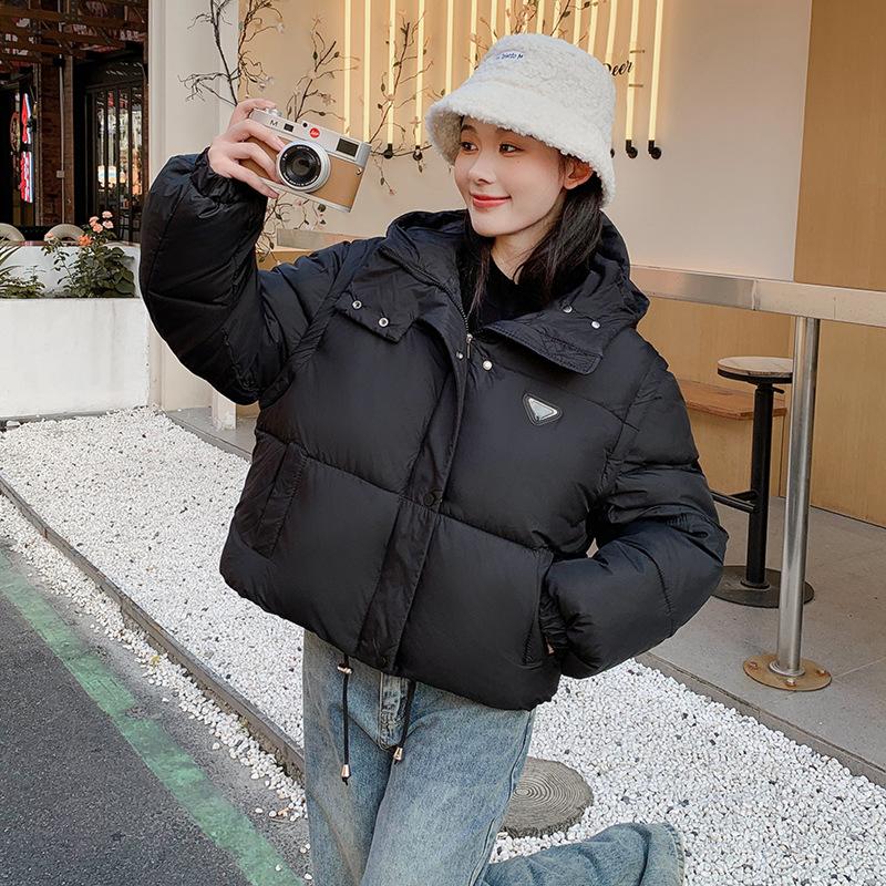 

Women’s Short Hooded Windproof Thicken Warm Winter Jacket With Detachable Sleeves S чёрный