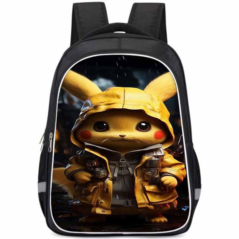 Pikachu Large Capacity Lightweight 3d Oxford Cloth Kids Backpack For School Education
