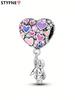 Charms Plata Valentine'S Dayair Balloon Beads Charm Copper Plated Fit Charms Original Bracelet For Jewelry Making Diy Charm
