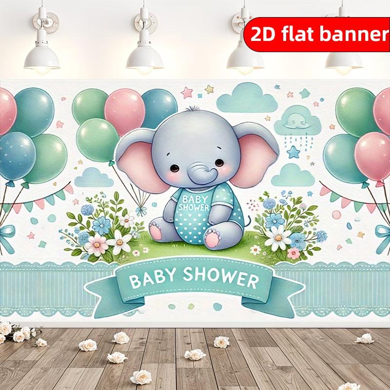 2D background cloth 1pc cartoon style elephant decoration polyester background banner party decoration background cloth 100x150cm
