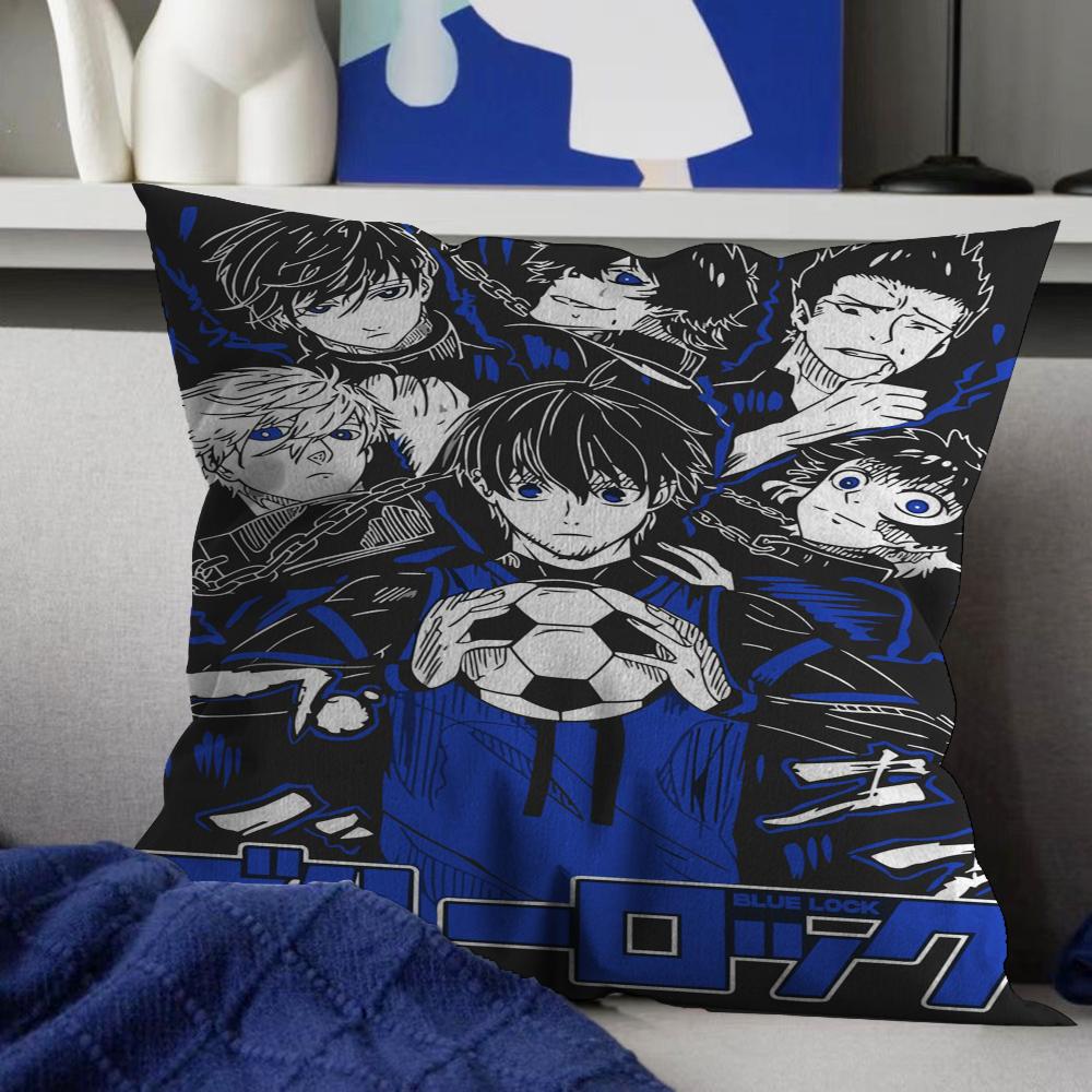 Blue Lock Anime Pillowcase Toon Gift Cushion Cover Bedroom Home Sofa Chair Seat Decor Pillow Case