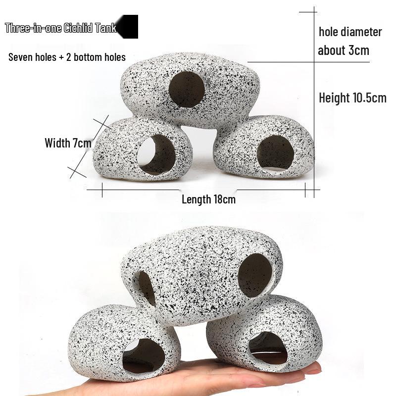 

Терракотовый горшок для разведения и укрытия цихлид, аквариумный декор