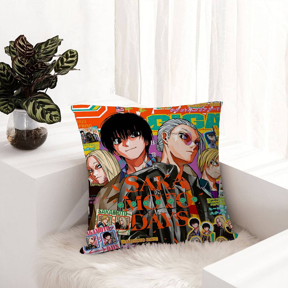 Аниме Наволочка Sakamoto Days Для Спальни И Гостиной Диван Декоративная Наволочка 12x12Inch