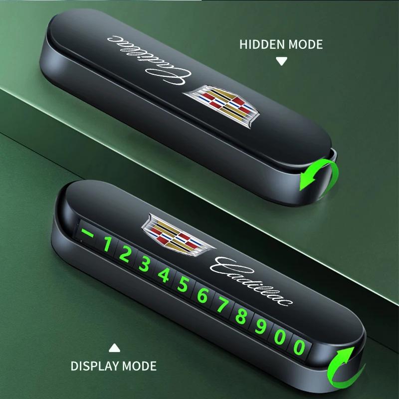 Dočasná parkovací karta do auta Karta s telefonním číslem Číslo registrační značky Telefonní příslušenství Pro Cadillac SRX ATS XTS CT4 CT5 CT6 XT4 XT5 XT6