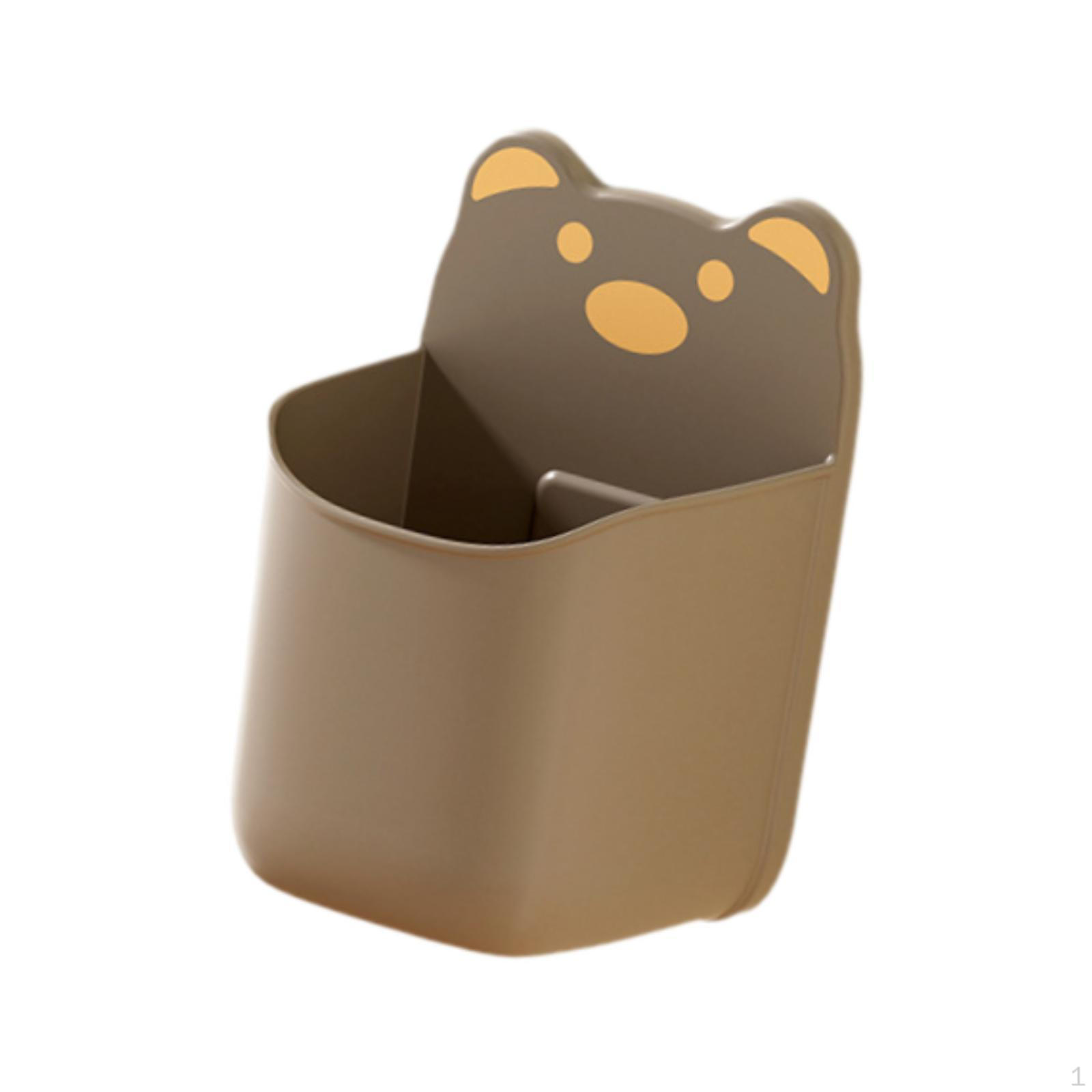 

Кухонный настенный органайзер Сливной шкаф Коробка Держатель Экономия места Контейнер для хранения Подвесная корзина для общежития Brown 9.9x8.5x14.8cm