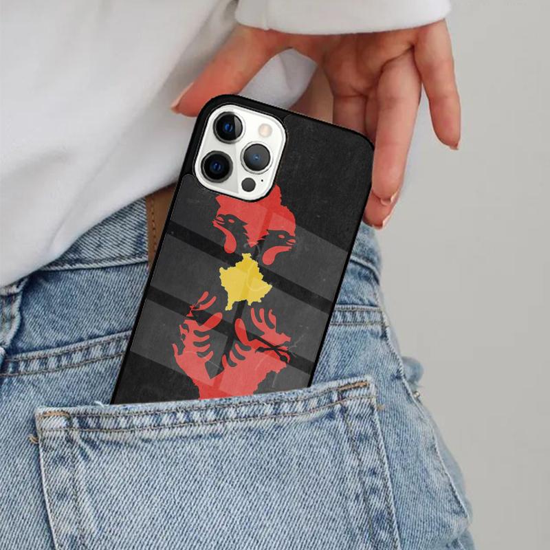 Albania Flag Phone Case Magesafe Magnetic Wireless Charge Cover For IPhone 16 11 12 13 14 15 Pro Max Plus Mini