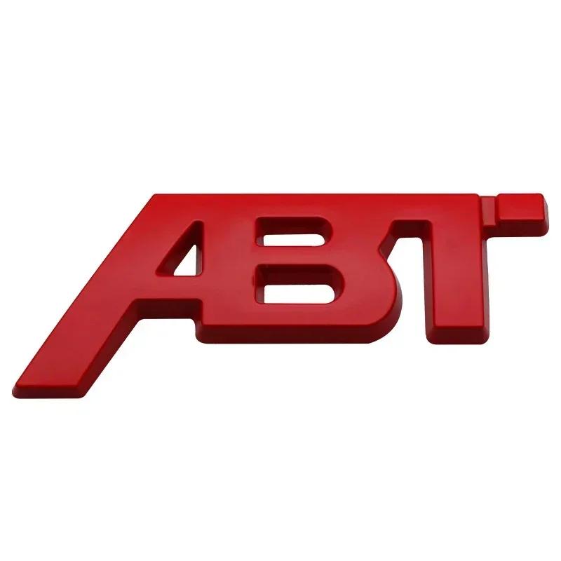 For hbkd6 RS3 3D Metal ABT Logo Letters Car Front Grill Emblem Badge Sticker For hbkd6 A3 A4 A5 A7 A7 Q3 Q5 Q7 TT RS6 RS3 VW Golf 7