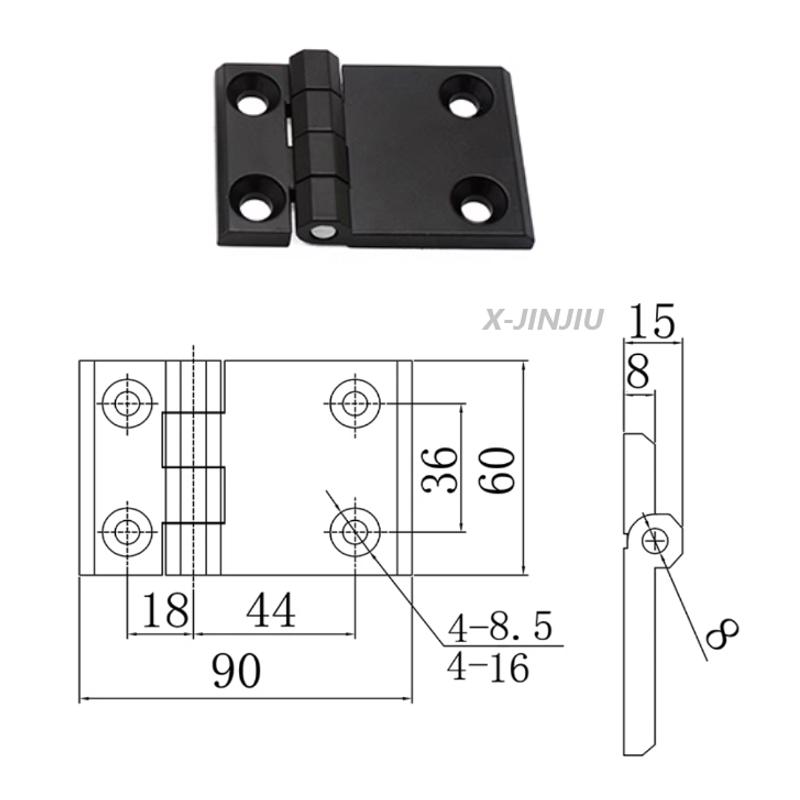 Verlängerung und Verbreiterung von Zinklegierungs-Scharnier mechanische Ausrüstung elektrische Schranktür-Scharnier