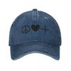 Peace love positivityCap Cowboy Hat golf hat baseball hat Cap male women's hats Men's
