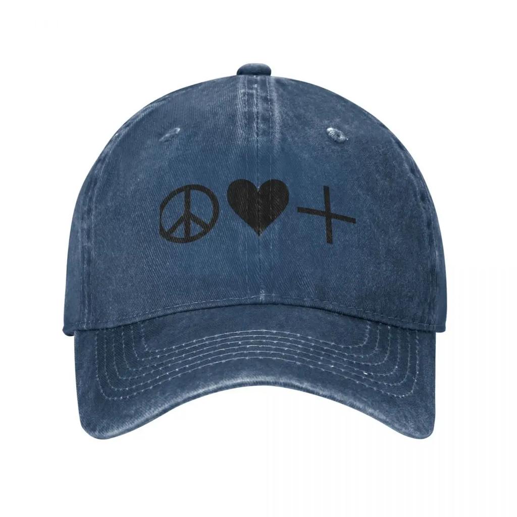Peace love positivityCap Cowboy Hat golf hat baseball hat Cap male women's hats Men's
