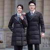 Teluoman Black Suit Collar Professional Padded Winter Coat